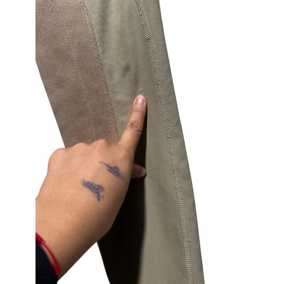 Irideon Issential Suede Knee Patch Tights Pants Womens Medium Beige Equestrian - Picture 13 of 13